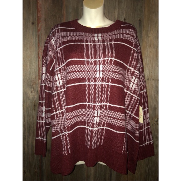Burgundy Grandpa Sweater - Picture 1 of 4